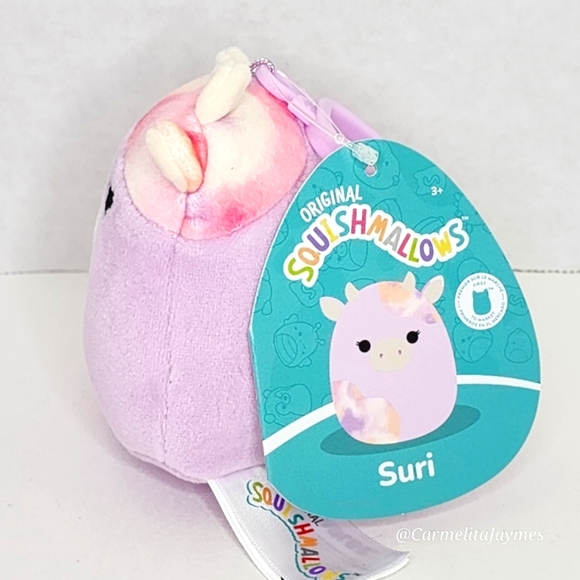 SURI 🌄🐮 FTM Lavender & Pink Tie Dye Sunset Cow Clip Original Squishmallow NWT - Picture 2 of 9